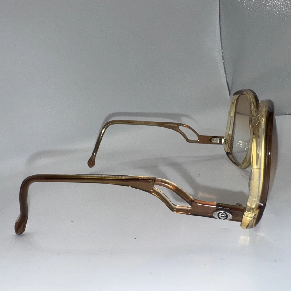 Armações de óculos vintage Euramco EUA braço caído tamanho grande marrom caramelo apenas QUADRO - Imagem 3 de 4