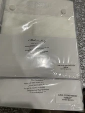 $920 Tribute Goods Italy NWT 3pc King Fitted 100% Modal 17” Cloud Monet Fine