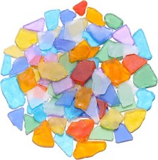 Sea Glass Crafts 14oz Colorful Frosted Seaglass Pieces Vase Filler Aquarium
