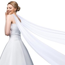 Bridal Long Silk Scarf For Wedding Draped Bride Wrap Evening Shawl