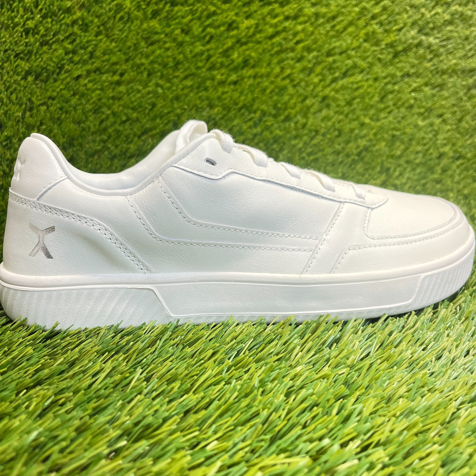 Flux Footwear Adapt Cuero Entrenador Blanco Para Hombre Talla 10 Zapatos Atléticos Tenis