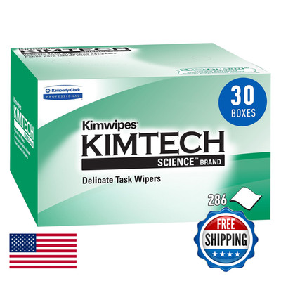 Kimtech Science Kimwipes Delicate Task Wipes 34120 Pop-Up White 286 Sheets/Box