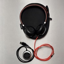Jabra Evolve 40 UC Mono Wired Headset HSC017 W/ ENC010 USB-A Controller And Case