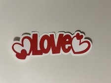 Love Scrapbook Title Handmade Paper Pieced Die Cut Any Occasion