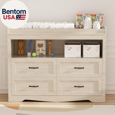 Nursery Dresser Changing Table 4 Drawers Dressers with Changing Table Top Baby D