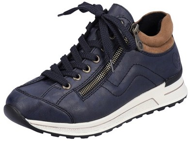 Rieker Damen High Top Sneaker Reißverschluss lose Einlagen Schnürschuhe N1400