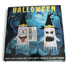 Halloween LED Ghost Decorations Hanging Props 2-Pack Spooky Scare Indoor/Outdoor