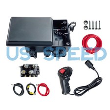 12V 8000lb Winch Solenoid Contactor Relay kit w/Control Box 4 Pre-Wired Cables