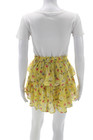 Love Shack Fancy Womens Yellow Floral Cotton Mini Skirt Size XS — photo 3