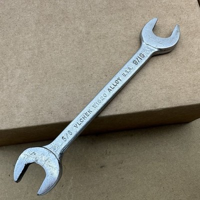 Vintage VLCHEK TOOLS W1820 Open End Wrench 5/8'' x 9/16'' Made in USA Tool Wrench