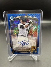 2025 Bowman Chrome 1st Auto Tsung-Che Cheng Blue X-Fractor /150 Pirates