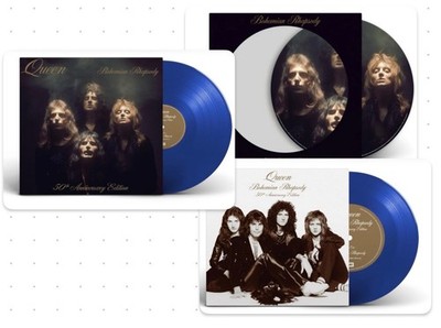 QUEEN  BOHEMIAN RHAPSODY 3er Set, 12'' & 7'' blue Vinyl  & PICTURE DISC 50th