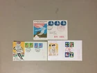 Three Japan fdc with three and four stamps