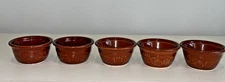 TS&T Taylor Smith & Taylor BROWN RAMEKIN BOWL Genuine Oven/Serve Ware Lot of 5