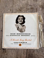 Nan Merriman with Gerald Moore A French Song Recital Vinyl LP Record