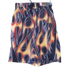New Hang Ten Swim Trunks Large Boys Flames Board Shorts Tie Waist