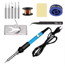60W Adjustable Temp Soldering Iron Kit Electronics Welding Solder Irons Tool UK