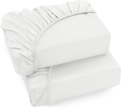 Utopia Bettwäsche Spannbettlaken Single (2er-Pack), weiß - tiefe Taschen 14 Zoll (35 cm)