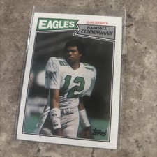Randall Cunningham 1987 Topps Rookie Football Card #296 Original EX+ Eagles Mint. rookie card picture