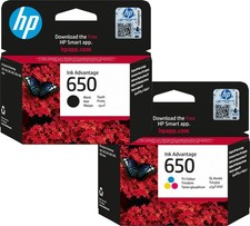 Original HP 650 Black & Colour Ink Cartridge CZ101AE CZ102AE For HP DeskJet 1515