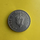 India Half Rupee 1946 George VI Nickel Coin British Era Silver Color Uncertified