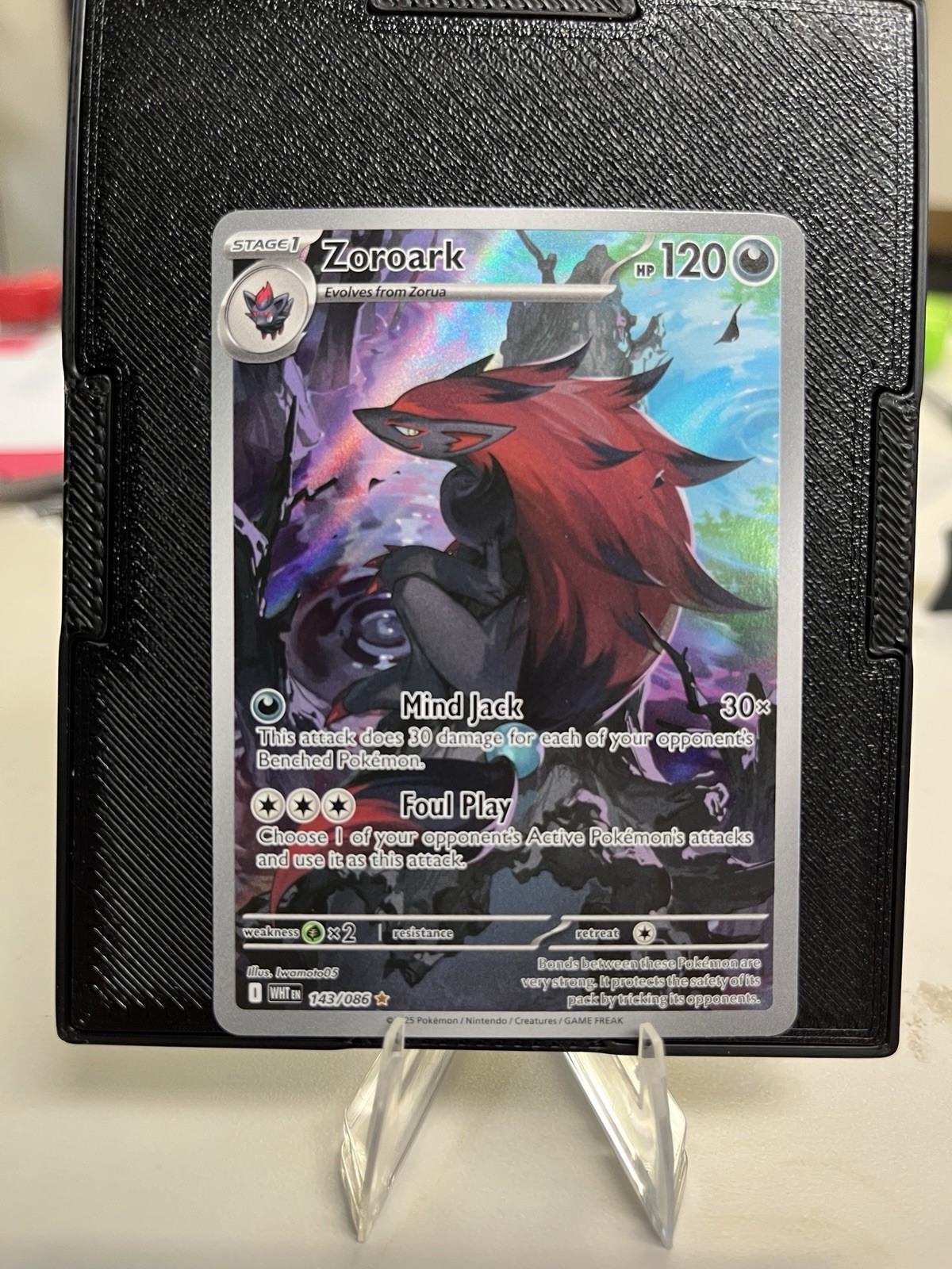 Zoroark 143/086 Sv: White Flare Holo, Mint-Near Mint