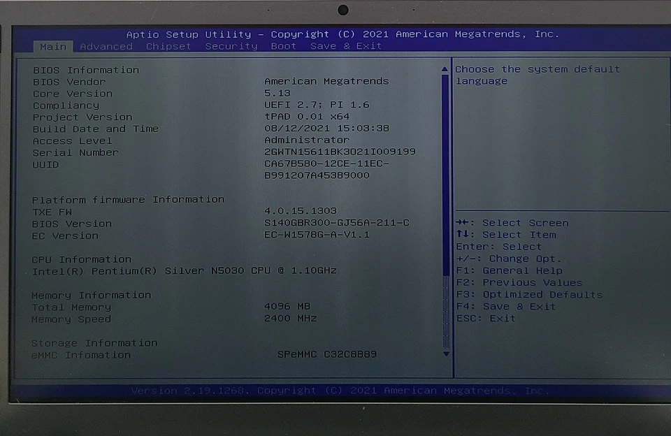 Gateway GWTN156-11BK Laptop Intel Pentium Silver N5030 4GB Ram NO HD/OS (FL) - Image 2 of 4