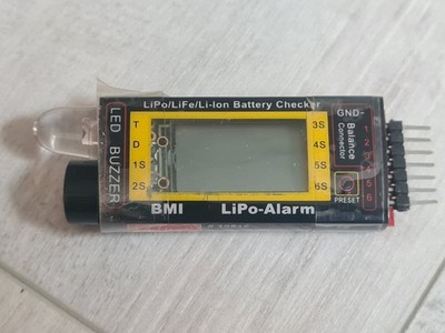 BMI Lipo Alarm Battery Checker mit superheller LED und Buzzer