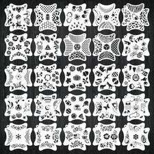 25 Set Face Paint Stencils - 265 Pcs Flowers 5.1x5.1 inches, Translucent