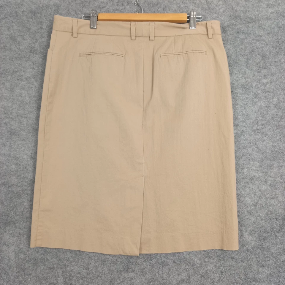 Sportscraft Skirt Womens Size 14 Beige Pockets Cotton Japanese Fabric Office - image 4 of 4