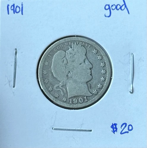 1901-P Barber Quarter Good