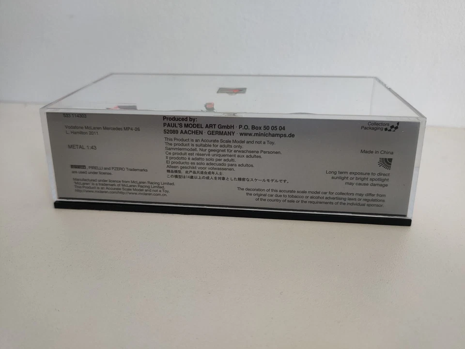 MCLAREN MP4-26 Lewis Hamilton Chinese GP 2011 1/43 Minichamps - Photo 4/4