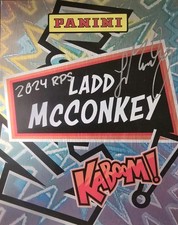 2024 Panini Rewards Ladd McConkey RPS Kaboom! Auto Nameplate Plaque RC 1/1