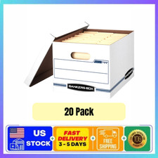 2 Pack Bankers Box Basic Duty Letter/Legal File Storage Boxes 20 Boxes Total