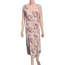 Vintage Cottage core Women's Dress By Simrin, Open Back Design Floral 14