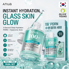 Anua PDRN Hyaluronic Acid Serum 30ml+30ml Glass Skin Korean Skincare