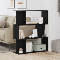 BüCherregal Schwarz Eichen-Optik 80X24X96 Cm Holzwerkstoff