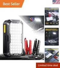 4000A Portable Jump Starter & 2000Lumen Light - Ultimate Vehicle Safety Kit