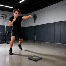 Punching Bag,Boxing Bag w/Suction Cup Base,Black Height Adjustable Punching Bag