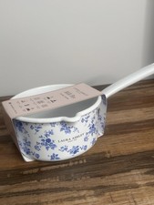 Laura Ashley Heritage 5.5” Milk Pan / Small Saucepan – White Enamel Floral – £22