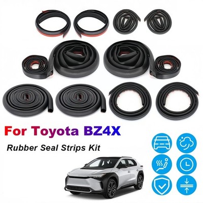For Toyota BZ4X e Door Rubber Seal Strips Weather Draft Wind Noise Reduction Kit