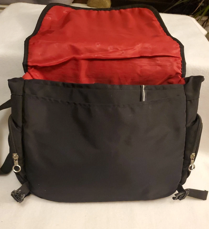 Bolso de hombro Swiss Gear Army Knife negro con correa bien hecho senderismo caminar Foto 3 de 4