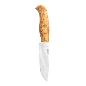Helle Knives Gaupe 4.21" H3LS Curly Birch Fixed Knife w/Sheath 201310