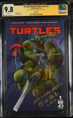 &TEAM ニコラス　アジツ　サイン入り MITSUHIRO ARITA SIGNED TEENAGE MUTANT NINJA TURTLES #1 CGC JSA