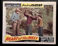HEART OF THE WEST 1936 ORIGINAL LOBBY CARD, HOPALONG CASSIDY - WILLIAM BOYD