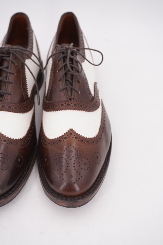 $425 | ALLEN EDMONDS x BB GATSBY 8.5 WING TIP BROWN LEATHER SPECTATOR BROGUE - Imagen 6 de 13