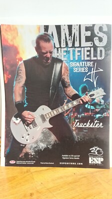 JAMES HETFIELD METALLICA ESP GUITARS TRUCKSTER 2005 PRINT AD 11 X