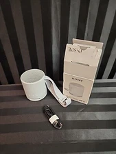 Sony XB100 Light Gray Waterproof Bluetooth Speaker Hands Free Mic & Carry Strap