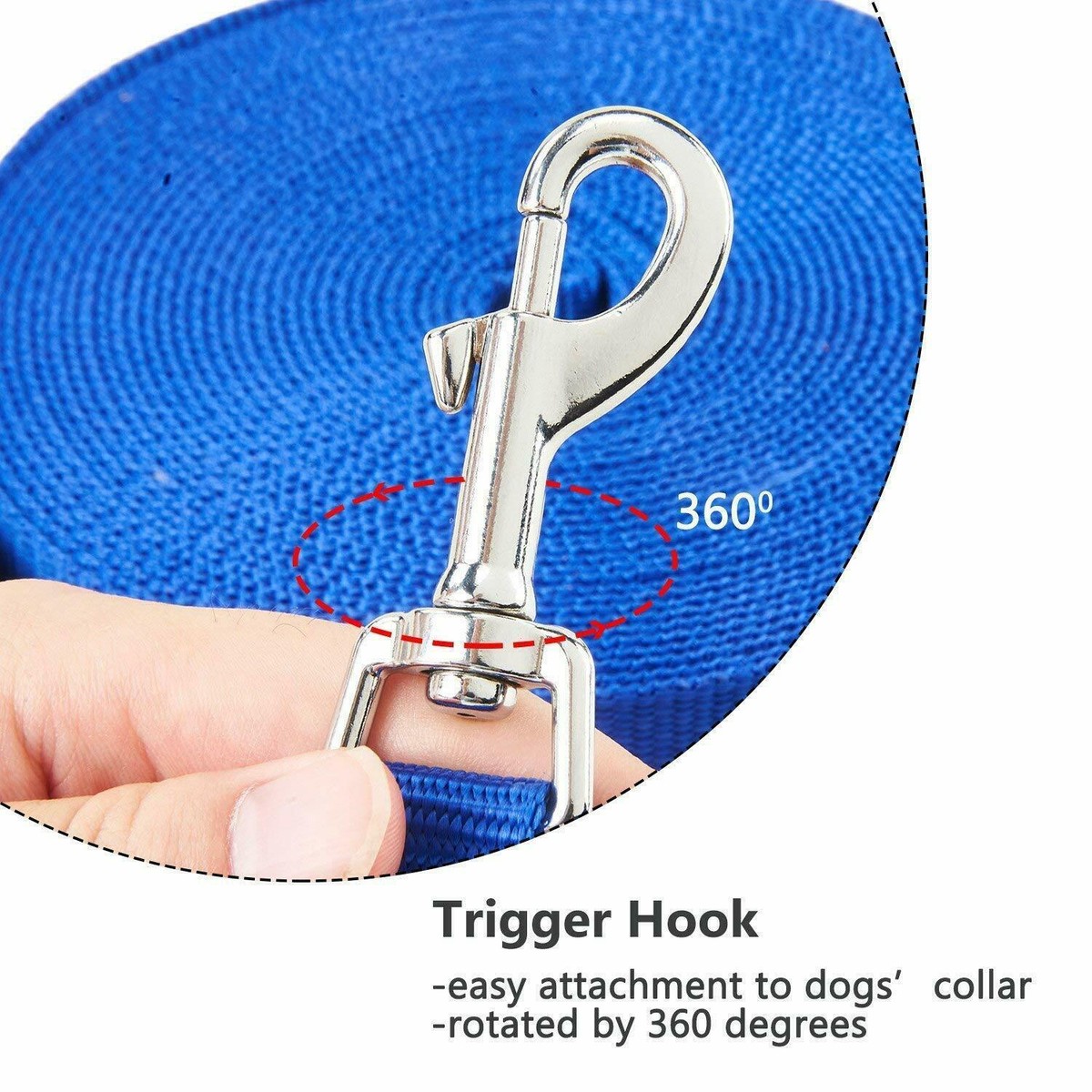 Long Dog Leash 50 Feet 10 Meter Heavy Duty Dog Training Lead - Extra ...