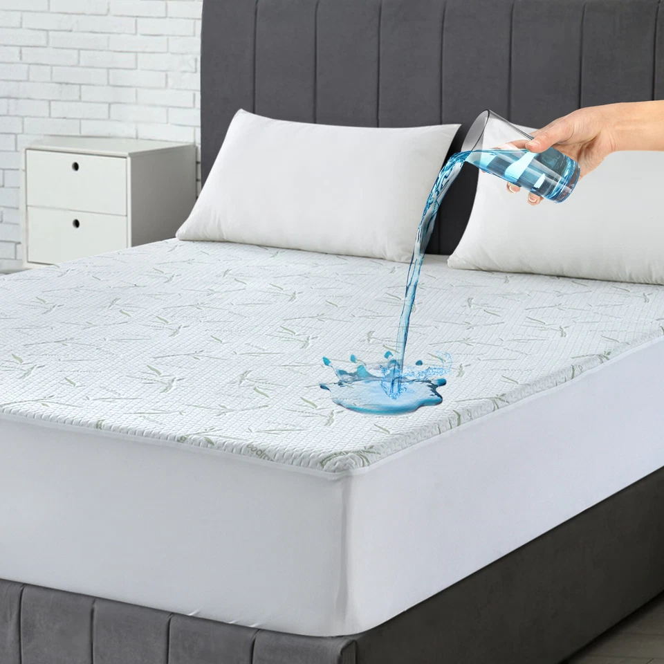 Waterproof Bamboo Mattress Protector Hypoallergenic Breathable Fitted Bed Covers